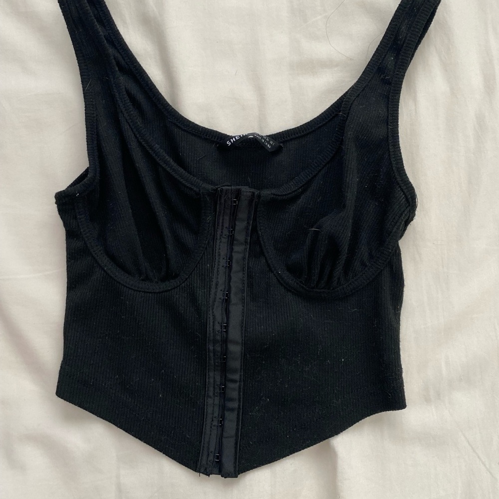 Black corset shirt